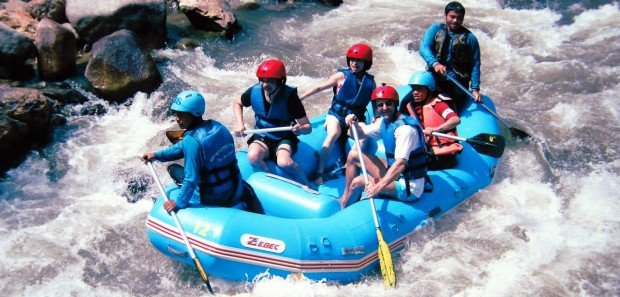 "White Water Rafting at Telaga Waja River"