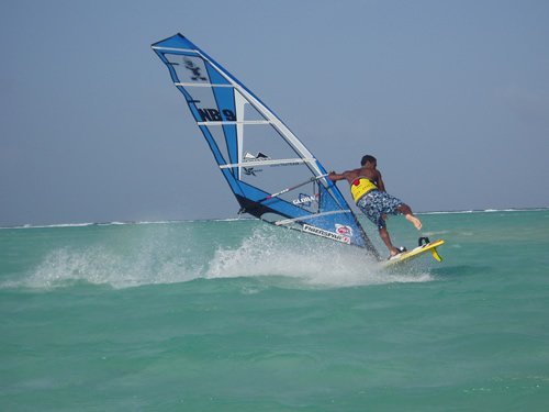 "Windsurfing at Dickenson Bay Antigua"