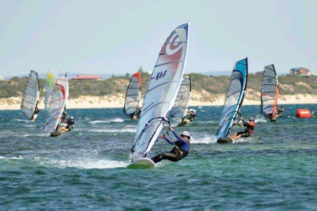 "Windsurfing at Safety Bay"