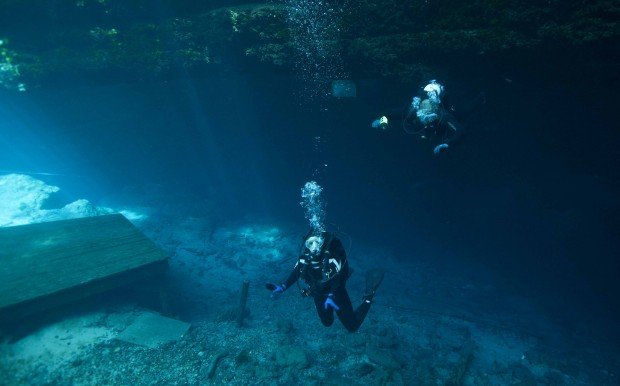 "Cave Diving at Blue Grotto"