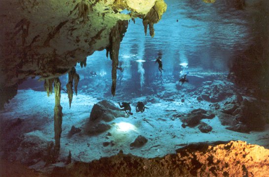 "Cave Diving at Cenotes Dos Ojos"
