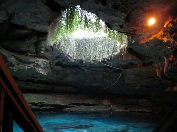 "Cave Diving at Devil's Den"