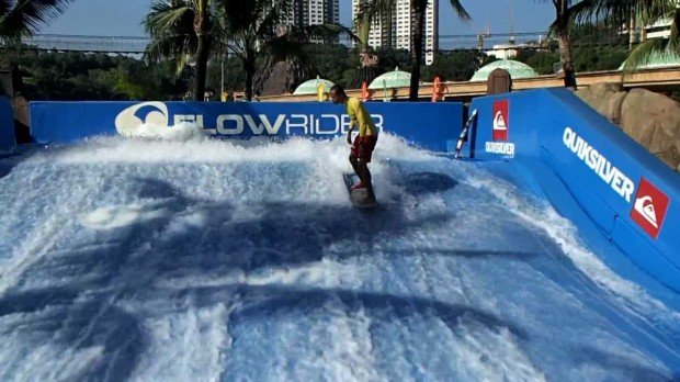 "Flowboarding at Sunway Lagoon"