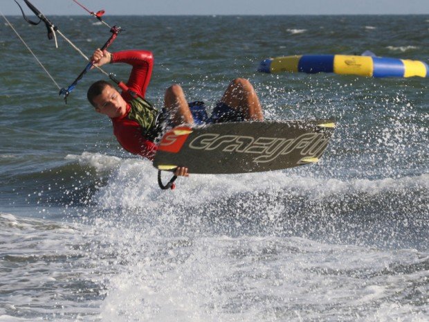 "Kiteboarding at Pasion Island"