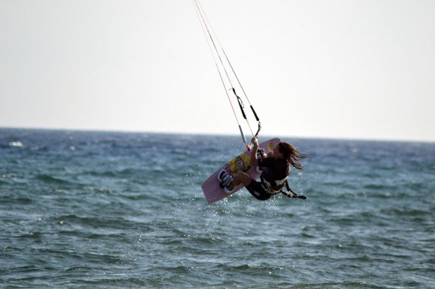 "Kitesurfing at Avdimou Beach"