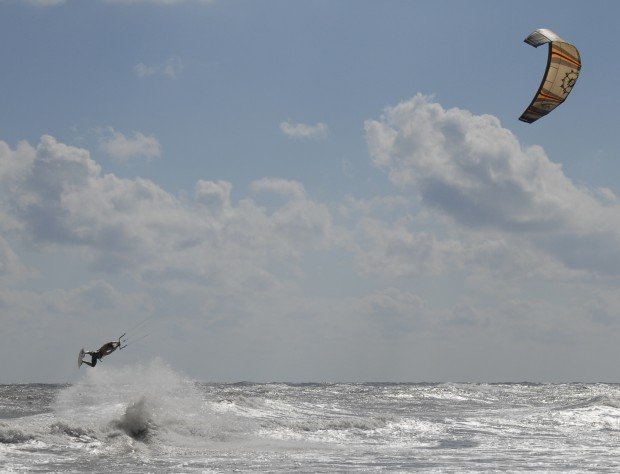 "Kitesurfing at Jax Beach"