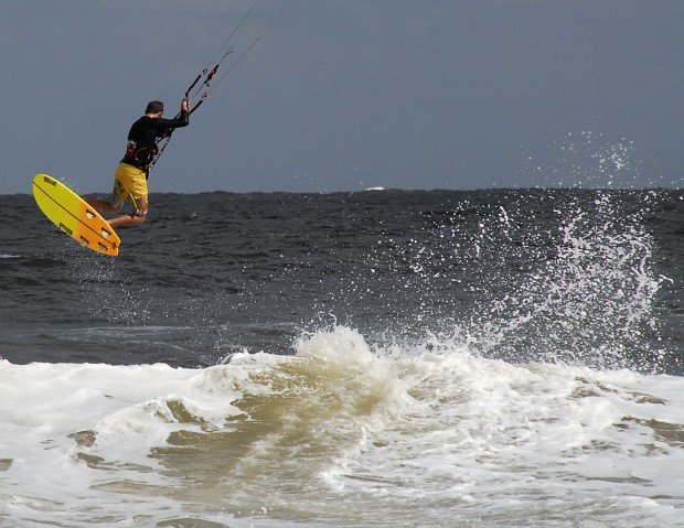 "Kitesurfing at Jax Beach"