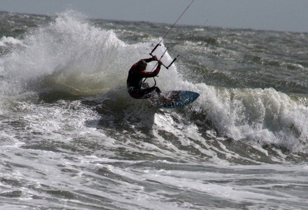 "Kiteboarding at New Smyrna Beach"