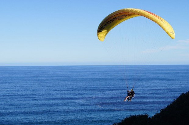 "Paragliding at Petra Tou Romiou"