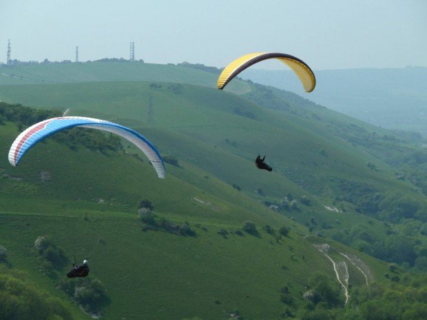 "Paragliding from Truleigh Hill"