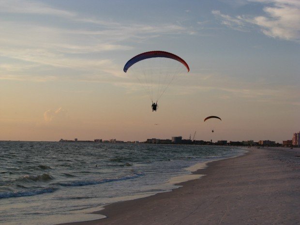 "Paramotoring at Bradenton Beach"