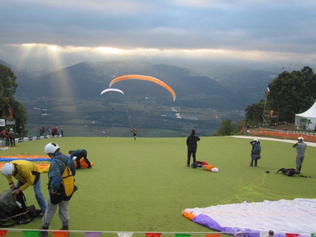 "Saint Hilaire du Touvet Paragliding taking off"