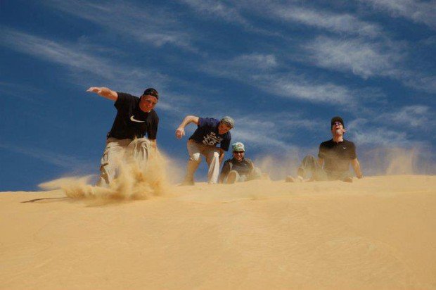 "Sandboarding in Bahariya Oasis"