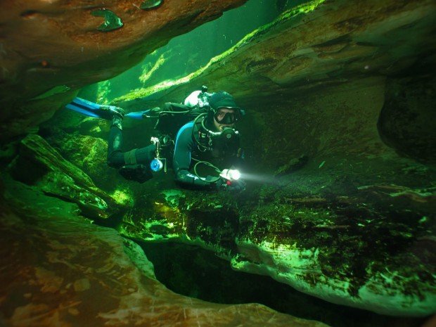 "Cave Diving at Volusia Blue Spring"