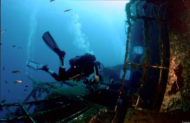 "Scuba diving at MS Zenobia Wreck"