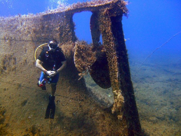 "Scuca Diving at Achilleas Wreck"