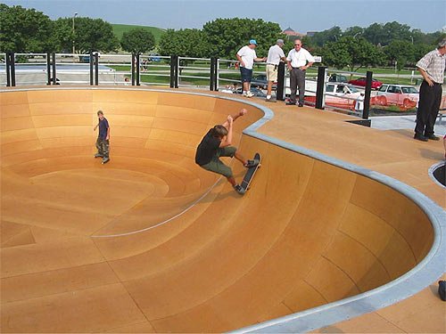 "Skateboarding at Mount Trashmore Park"