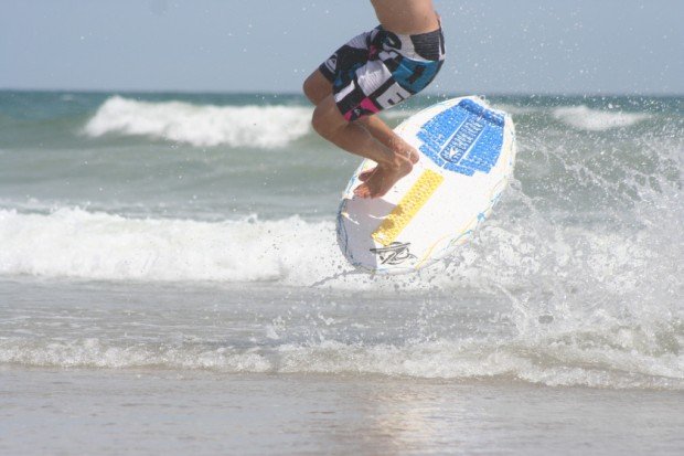 "Skimboarding at Wrightsville Beach"