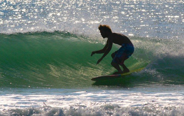 "Surfing at Spoils Beach"
