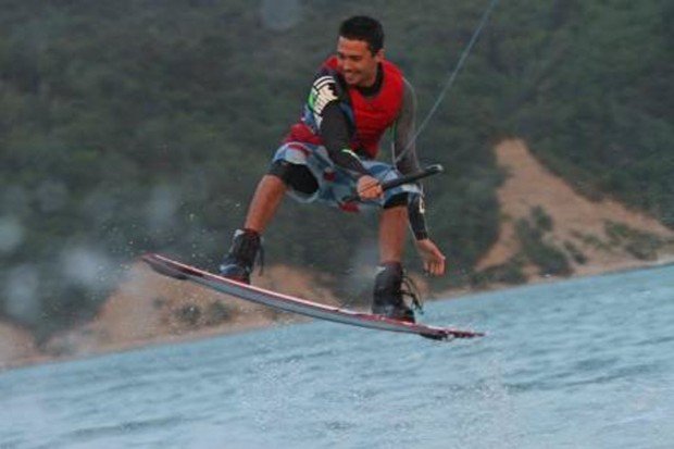 "Wakeboarder in Lac de Monteynard"