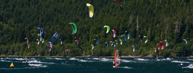 “Kiteboarding at Nitnat Lake”