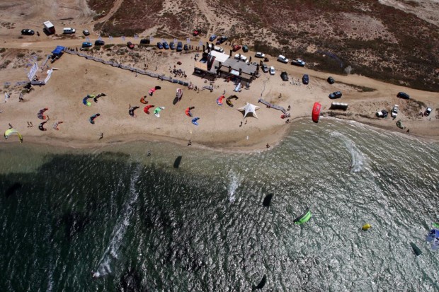 "Kiteboarding at Punda Beach"