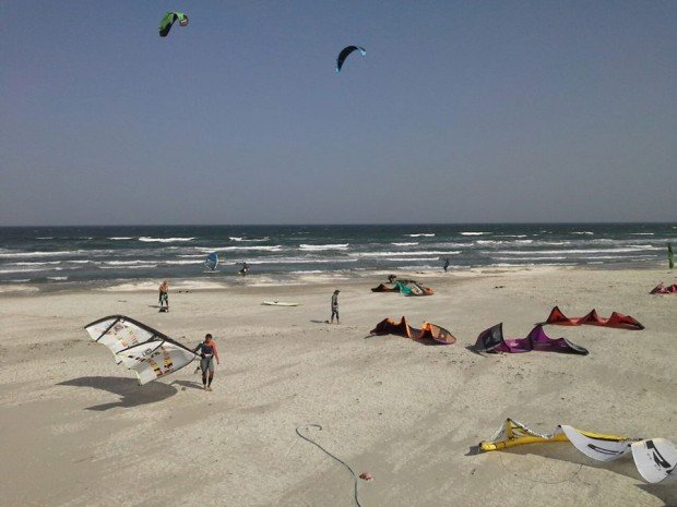 "Kitesurfing at Kazeboo Beach"