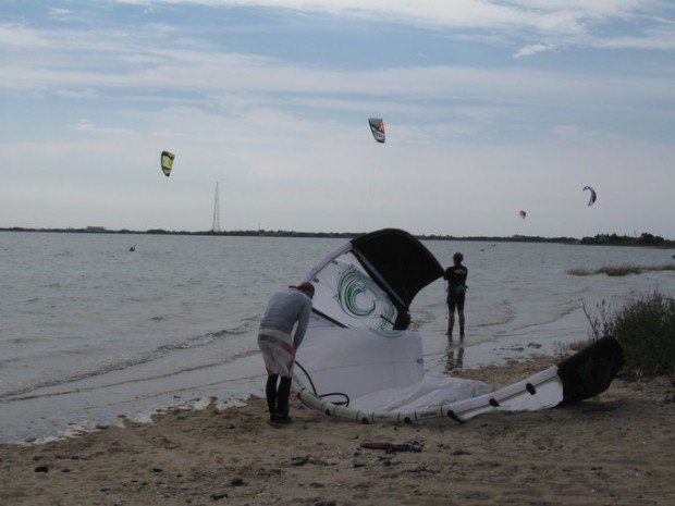 “Kitesurfing at Napeague Bay”