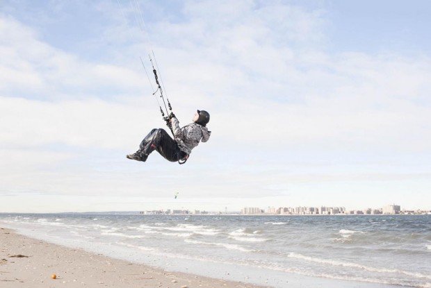 “Kitesurfing at Rockaway Beach”