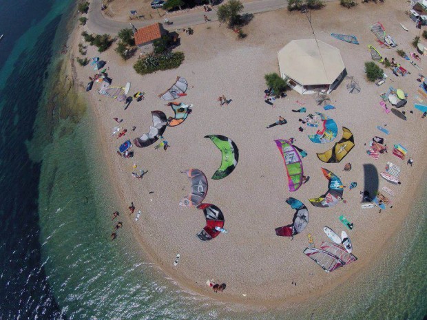 "Kitesurfing at Viganj Beach"