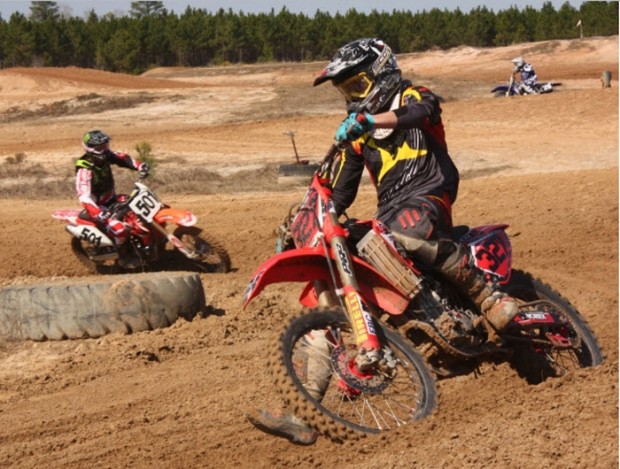 "Motocross Riding in Dirt Farm"