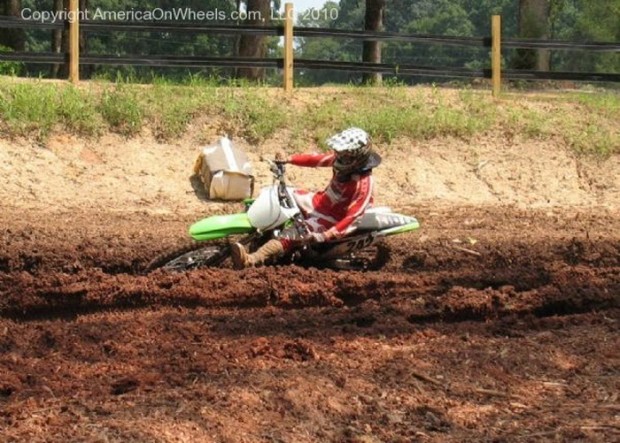 "Motocross riders in Darhamtown Plantation Sportsman's Resort"