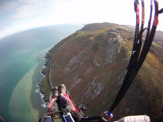 ''Paragliding from Bray Head''