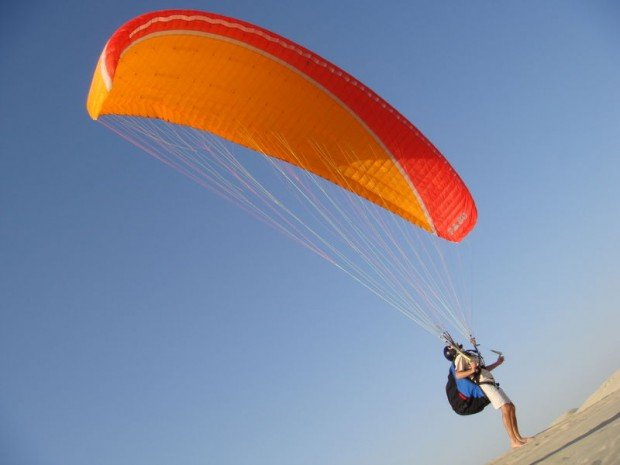 "Paragliding from Firle"