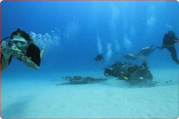 "Scuba Diving the Upside-Down Wreck"