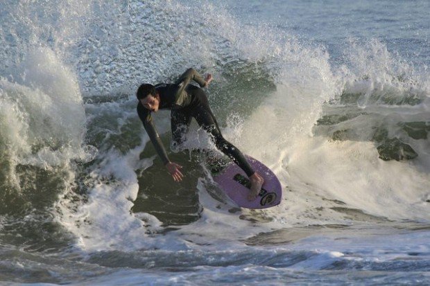 "Skimboarding at Seaside Park New Jersey"