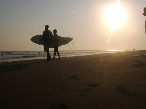 "Surfing at Boca de Pascuales"