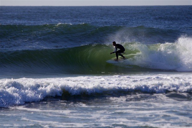 "Surfing at Seaside Park New Jersey'