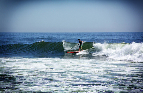 "Surfing at Spring Lake Beach"