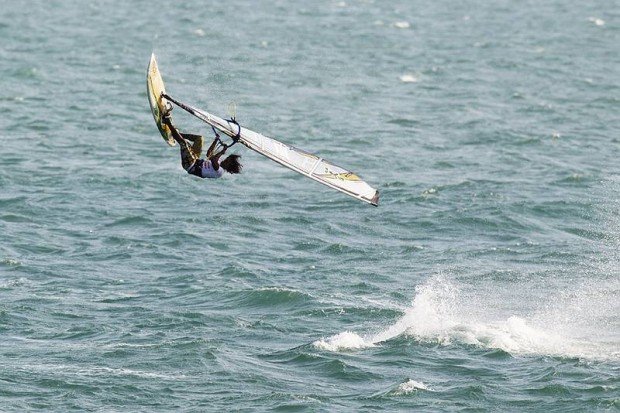 "Wind Surfing in Mui Ne Bay Vietnam"