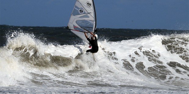 "Windsurfing at Outer Banks Beach"