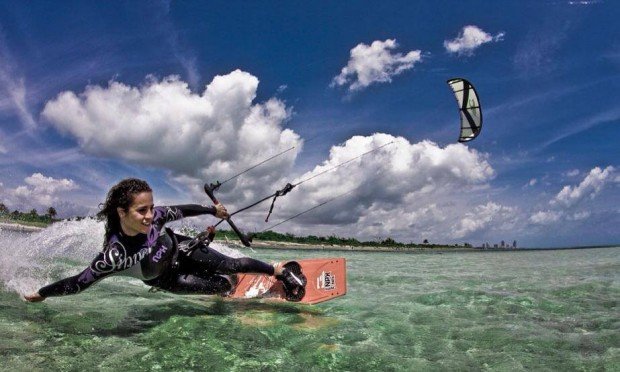 ''Kiteboarding at Las Dunas''