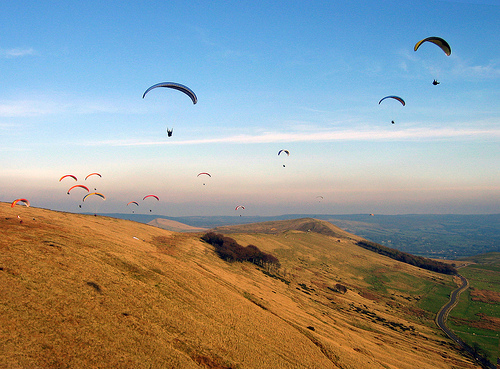 ''Paragliding from Rushup''