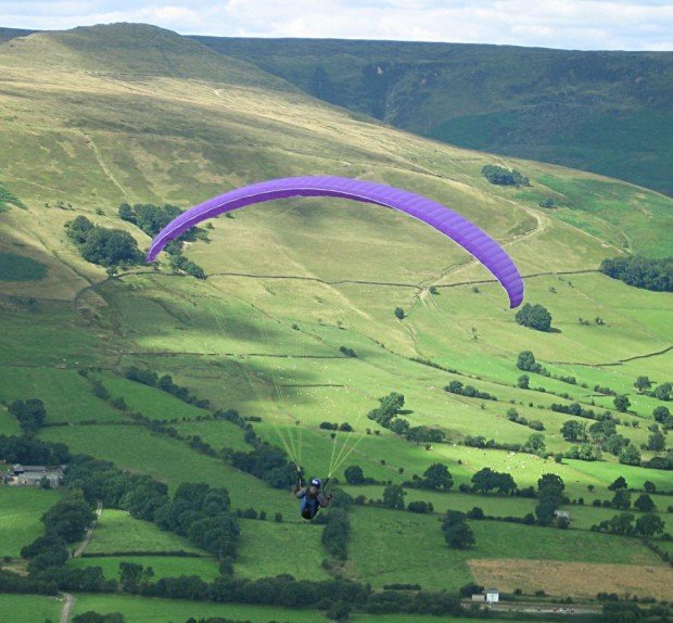 ''Paragliding from Treak Cliff''