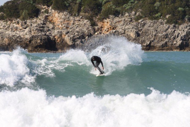 "Surfing at Kastro Point"