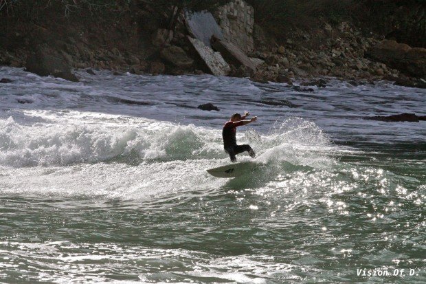 "Surfing at Kastro Point"