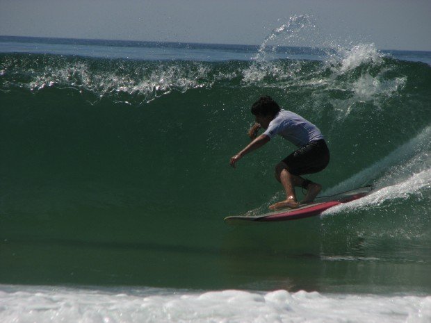 “Surfing at Main Beach”