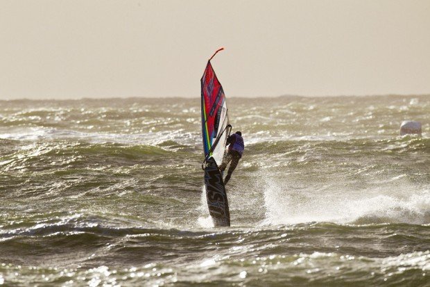 "Windsurfing at Sigri Bay"
