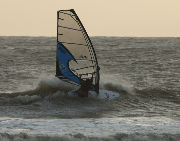 Wind Surfing Leasowe Bay Liverpool North West England United Kingdom