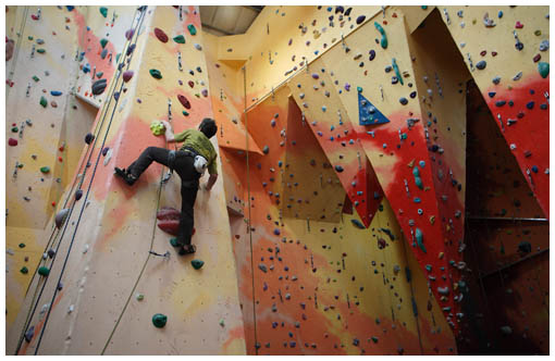 ''Indoor Rock Climbing in Redpoint Climbing Centre''